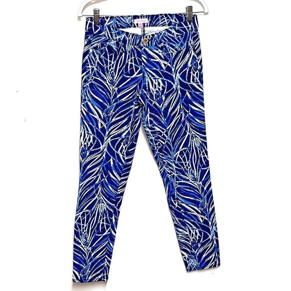 NWOT Lilly Pulitzer Twilight Blue Early Riser South Ocean Skinny Jeans sz 4 - Picture 4 of 9